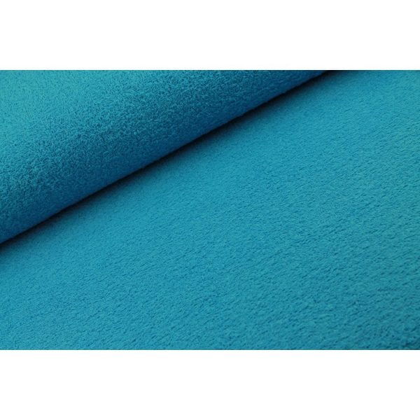 Tissu Eponge Unie Turquoise