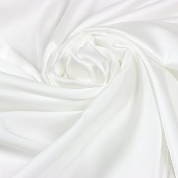 Tela de seda elástica blanco roto