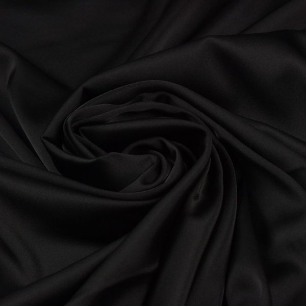 Tela de seda elástica negro