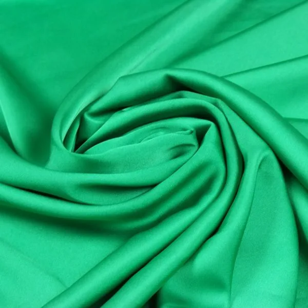 Green stretch silk fabric