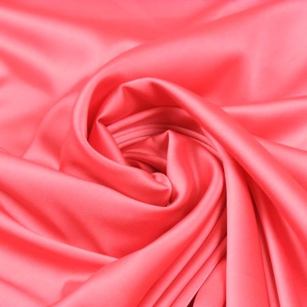 Tela de seda elástica coral