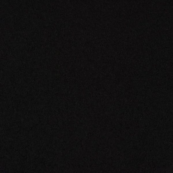 Timeless black boiled wool fabric