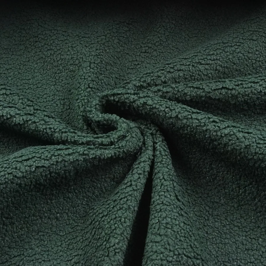 Tissu bouclette vert - Ameublement et Habillement
