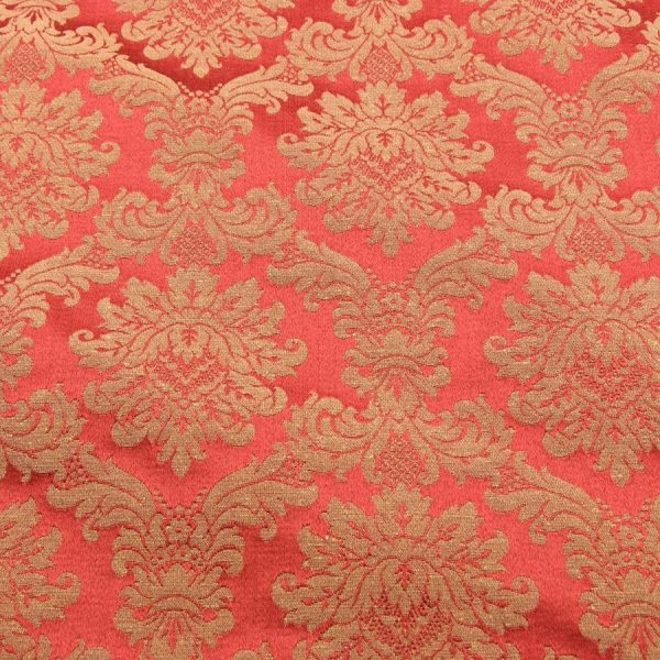 Tissu brocart rouge - Largeur 280 cm - Élégance et raffinement