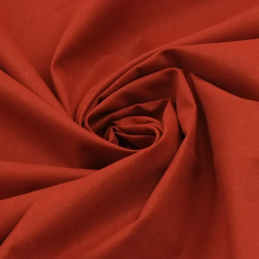 Tissu coton brique - Polyvalent et respirant