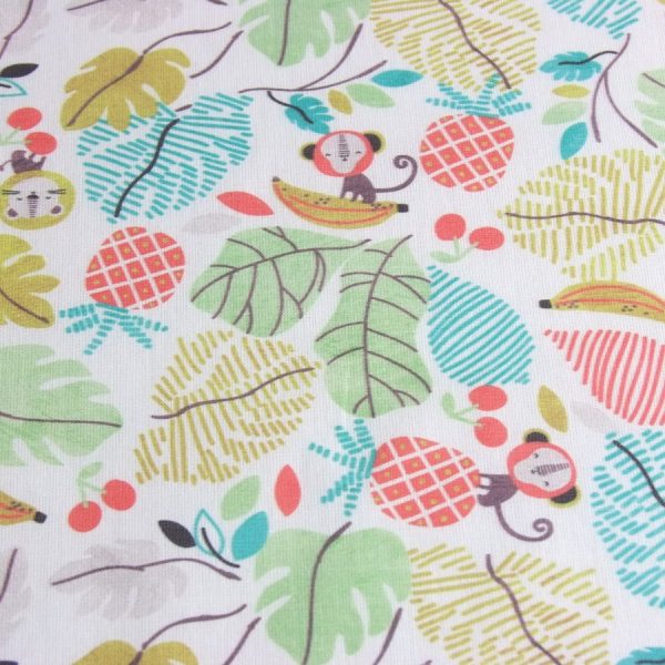 Tissu coton doux imprimé automne - 100% écologique