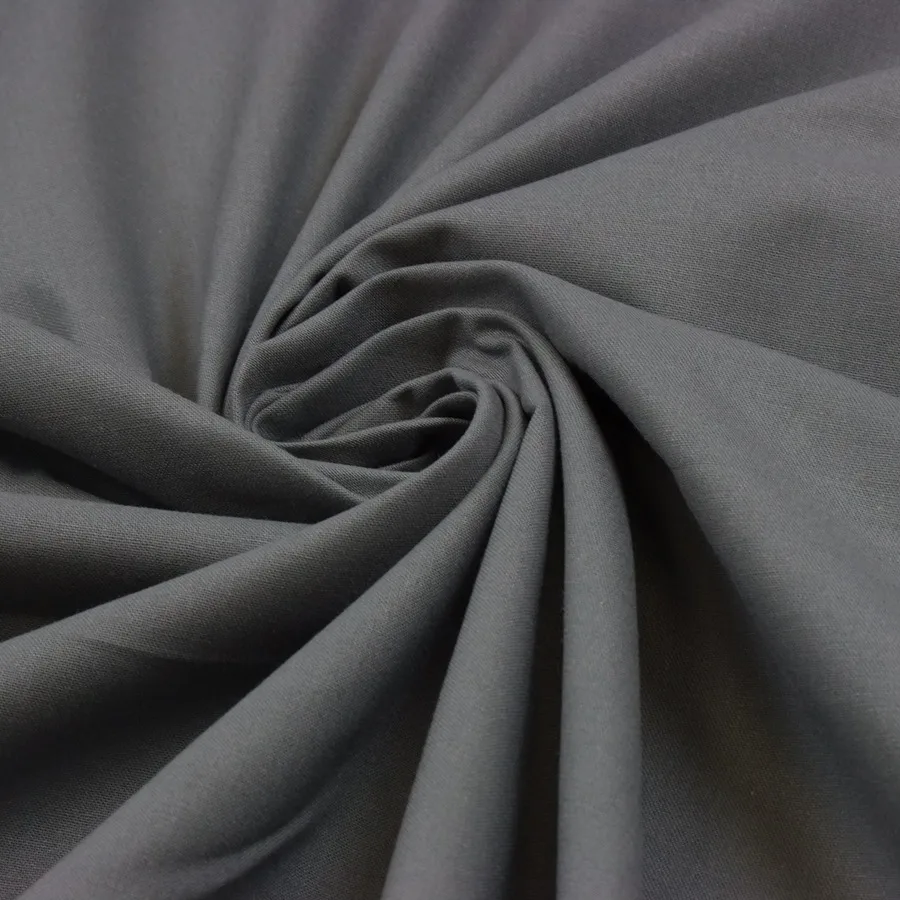 Tissu coton gris moyen - Polyvalent et respirant