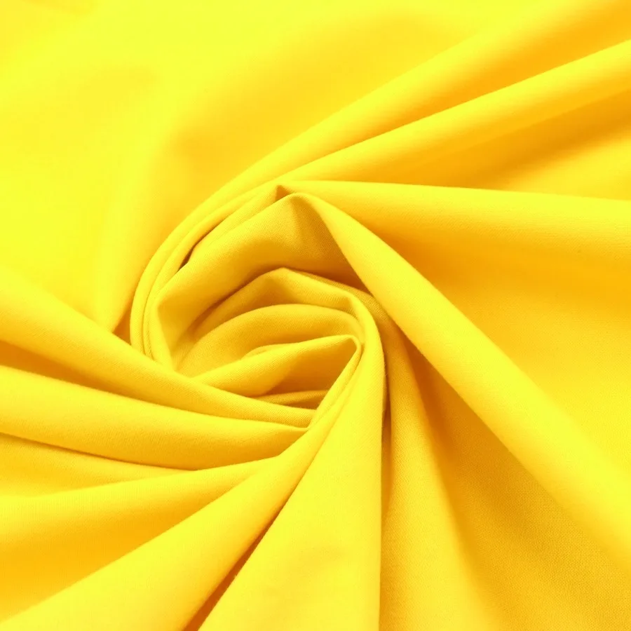 Tissu coton jaune soleil - Polyvalent et respirant