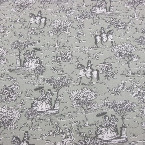 Tissu coton respirant imprimé Jouy - Élégance et confort