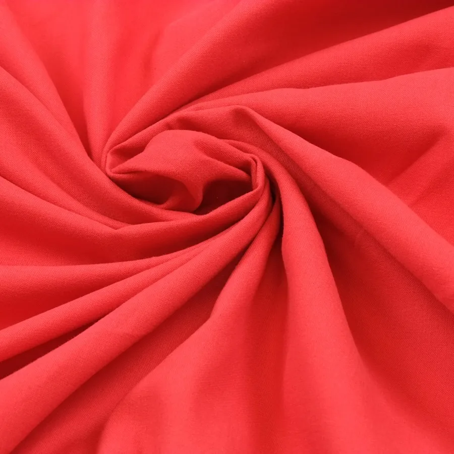Tissu coton rouge - Polyvalent et respirant