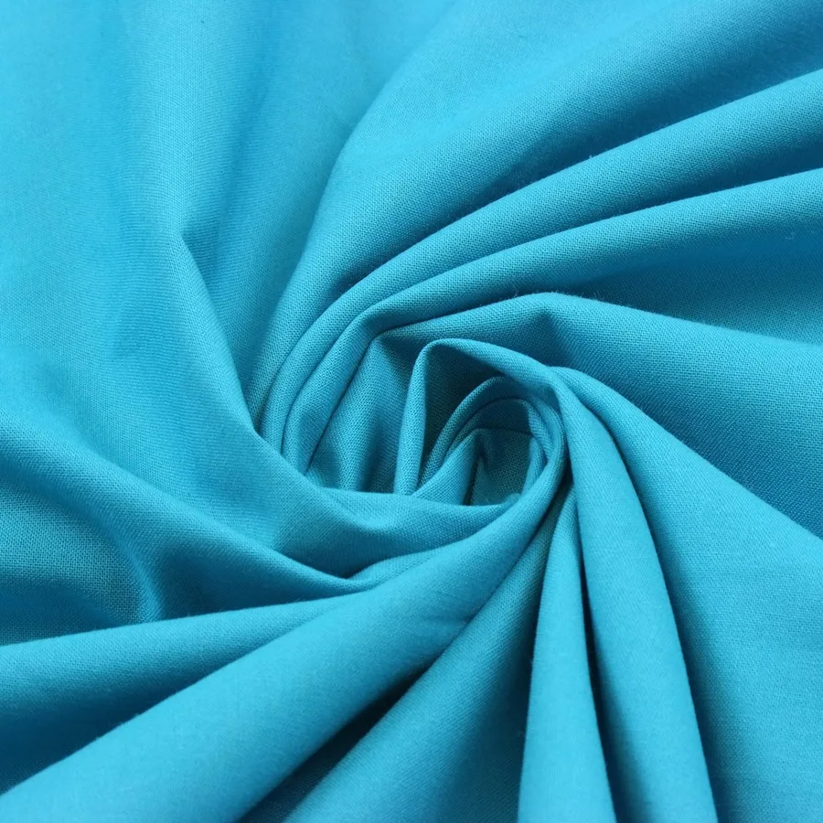 Tissu coton turquoise - Polyvalent et respirant
