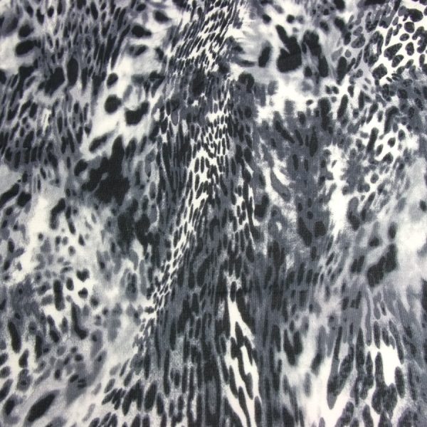 Coupon - Tissu crêpe georgette léger animalier - 100% polyester