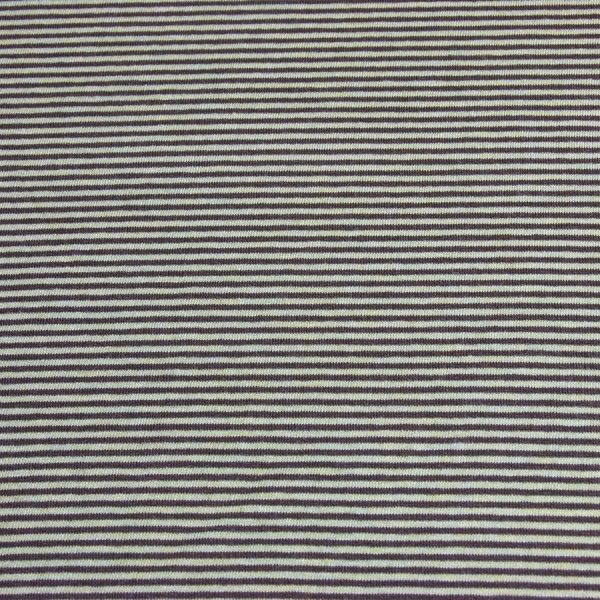 Coupon - Tissu jersey coton élastique rayé anis et noir