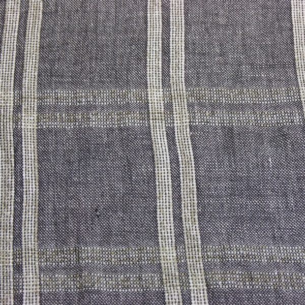 Tissu lin rayé teint - Élégance 100% lin