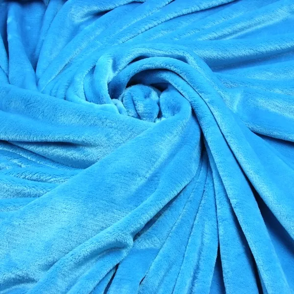 Tissu micropolaire doudou turquoise - Douceur et confort