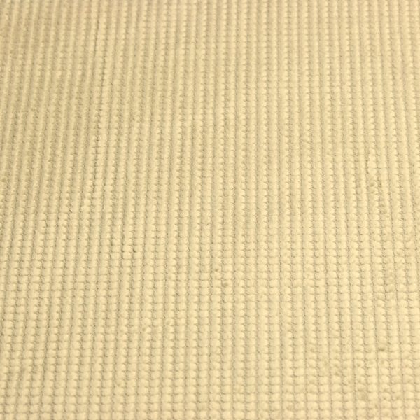 Coupon - Tissu velours de coton beige - Nid d'abeille haut de gamme