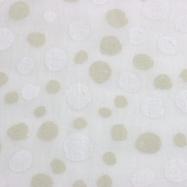Coupon - Tissu voile de coton léger pois dorés - Élégance et confort