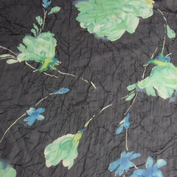 Coupon - Tissu voile froissé - 100% polyester - Léger et élégant