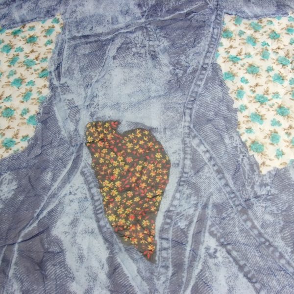 Coupon - Tissu voile froissé - 100% polyester - Léger et élégant