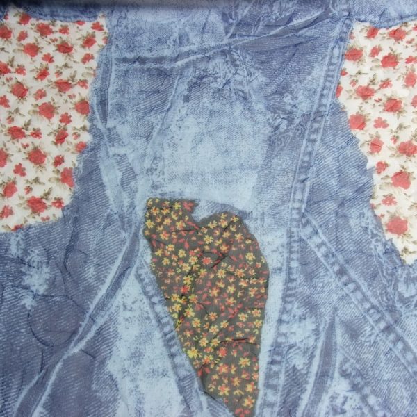 Coupon - Tissu voile froissé - 100% polyester - Léger et élégant