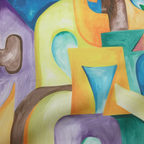 Tissu de nappage imprimé Pop art (1)