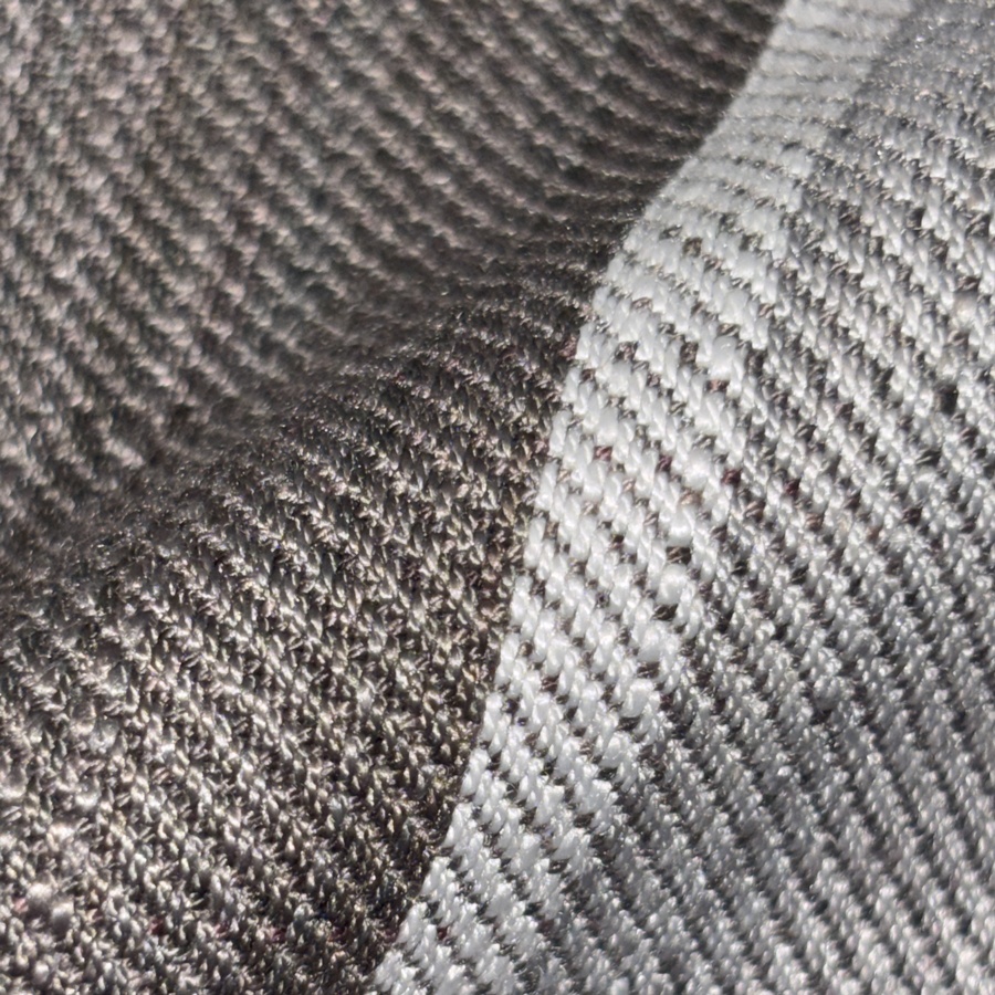 Tissu aspect lin pour rideaux à rayure gris (5) Tissu aspect lin pour rideaux à rayure gris (5)