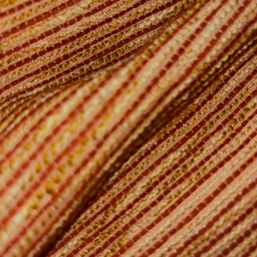 Tissu coton à rayures terracota surpiquées - Largeur 280 centimètres (2) Tissu coton à rayures terracota surpiquées - Largeur 280 centimètres (2)