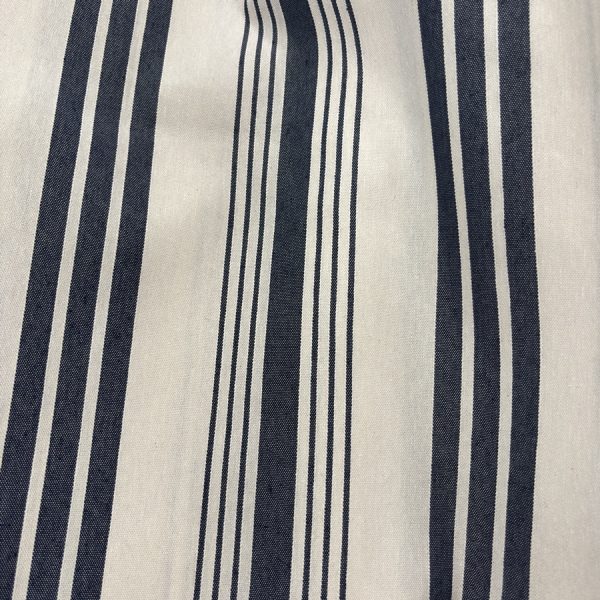 Tissu coton à rayures tissées bleu - Largeur 280 centimètres (1)
