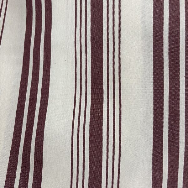 Tissu coton à rayures tissées rouge - Largeur 280 centimètres (1)