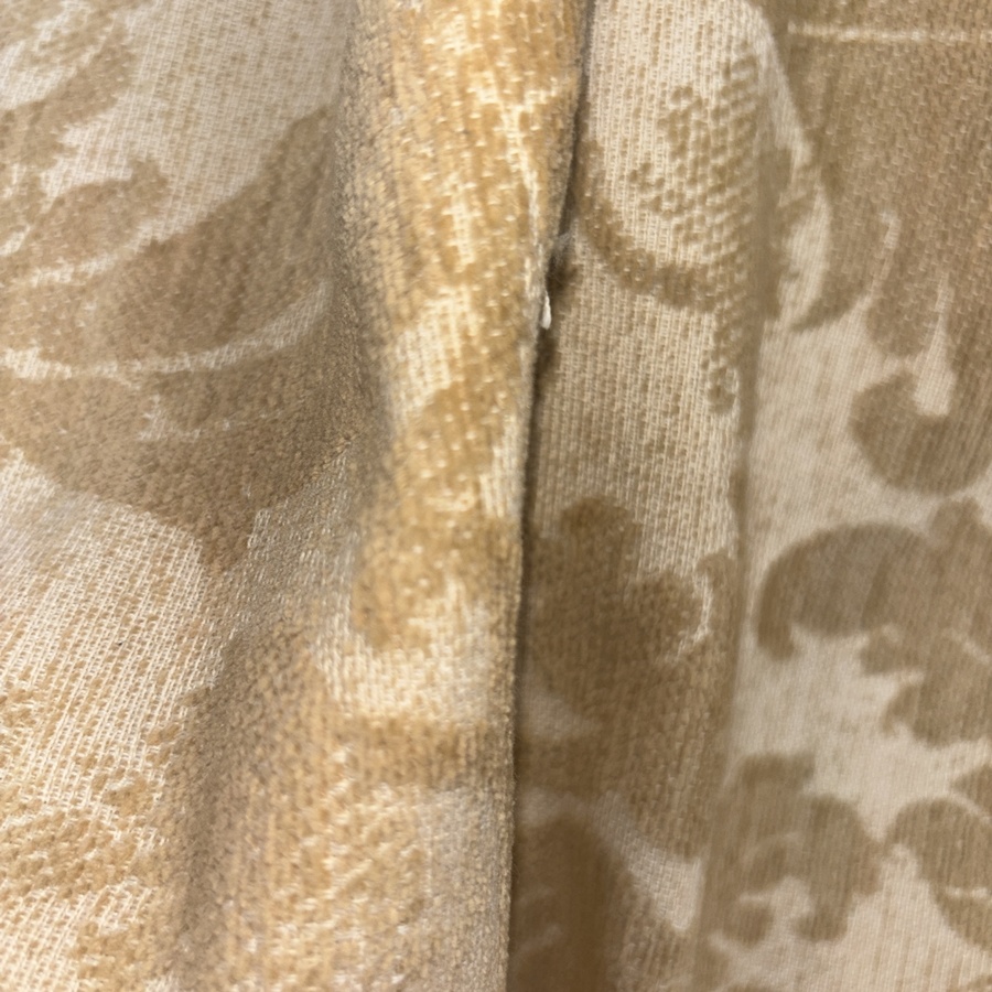Tissu coton beige à velours baroque camel (3) Tissu coton beige à velours baroque camel (3)