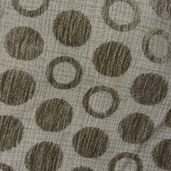 Tissu coton gris à pois en velours anthracite (1)