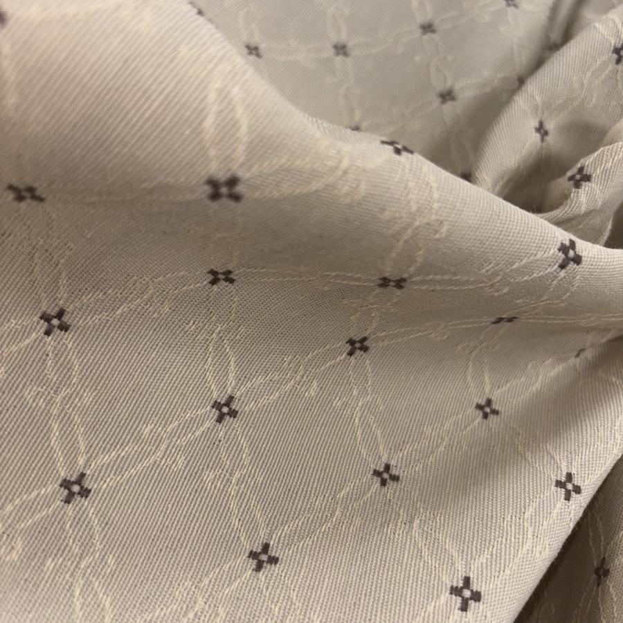 Tissu coton piqué beige de point de croix - Largeur 280 centimètres (5) Tissu coton piqué beige de point de croix - Largeur 280 centimètres (5)
