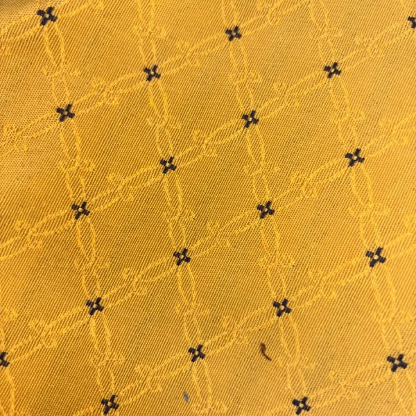 Tissu coton piqué jaune de point de croix - Largeur 280 centimètres (1)