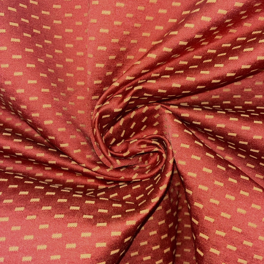 Tissu coton piqué rouge de petits pointillés - Largeur 280 centimètres (2) Tissu coton piqué rouge de petits pointillés - Largeur 280 centimètres (2)