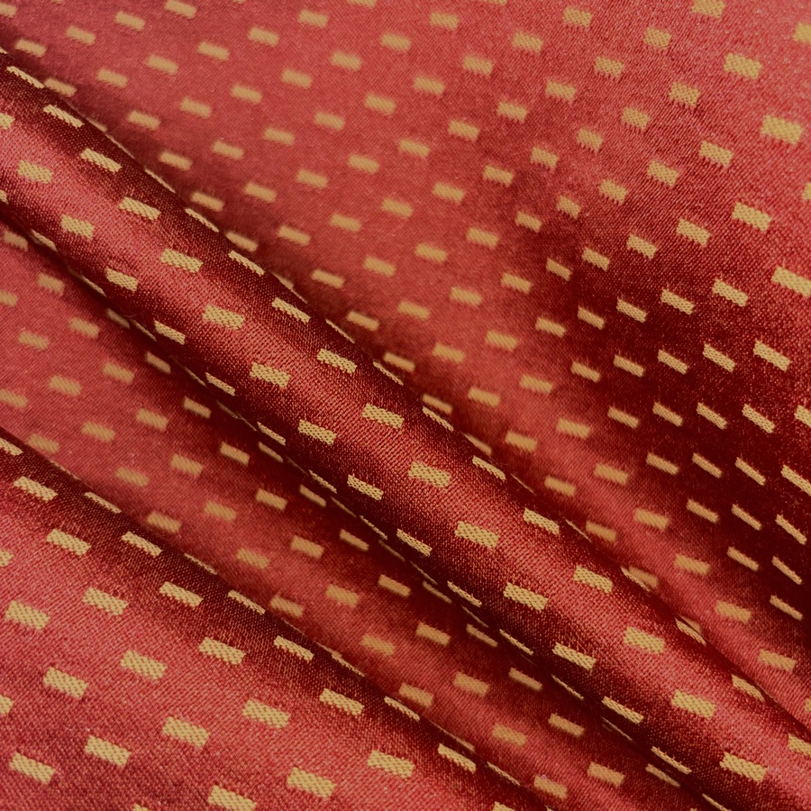 Tissu coton piqué rouge de petits pointillés - Largeur 280 centimètres (3) Tissu coton piqué rouge de petits pointillés - Largeur 280 centimètres (3)
