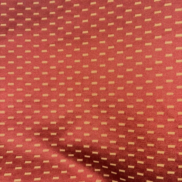 Tissu coton piqué rouge de petits pointillés - Largeur 280 centimètres (1)