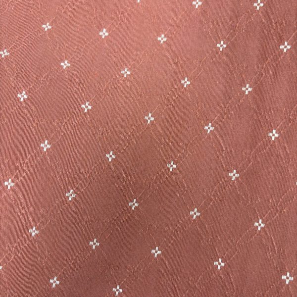 Tissu coton piqué terracota de point de croix - Largeur 280 centimètres (1)