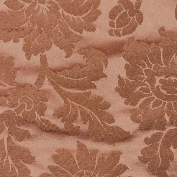 Tissu coton saumon imprimé baroque (1)