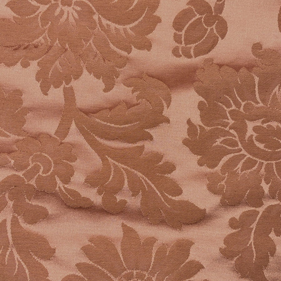 Tissu coton saumon imprimé baroque (1) Tissu coton saumon imprimé baroque (1)