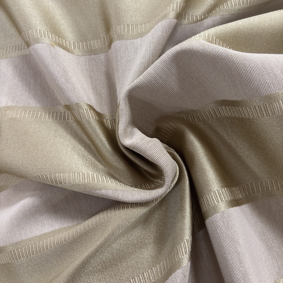 Tissu coton tissés à rayure doré et beige - Largeur 280 centimètres (3) Tissu coton tissés à rayure doré et beige - Largeur 280 centimètres (3)