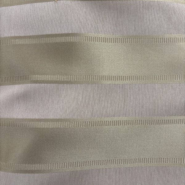 Tissu coton tissés à rayure doré et beige - Largeur 280 centimètres (1)