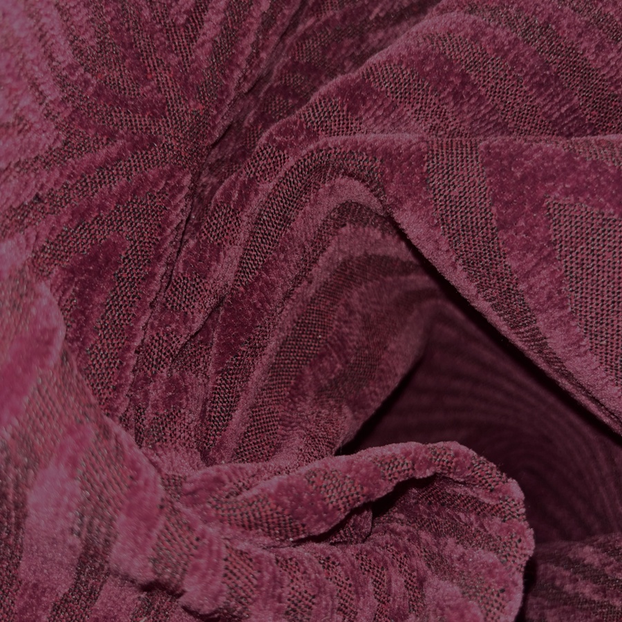 Tissu en coton violet et rayures de velours (4) Tissu en coton violet et rayures de velours (4)