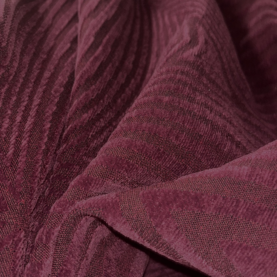 Tissu en coton violet et rayures de velours (5) Tissu en coton violet et rayures de velours (5)