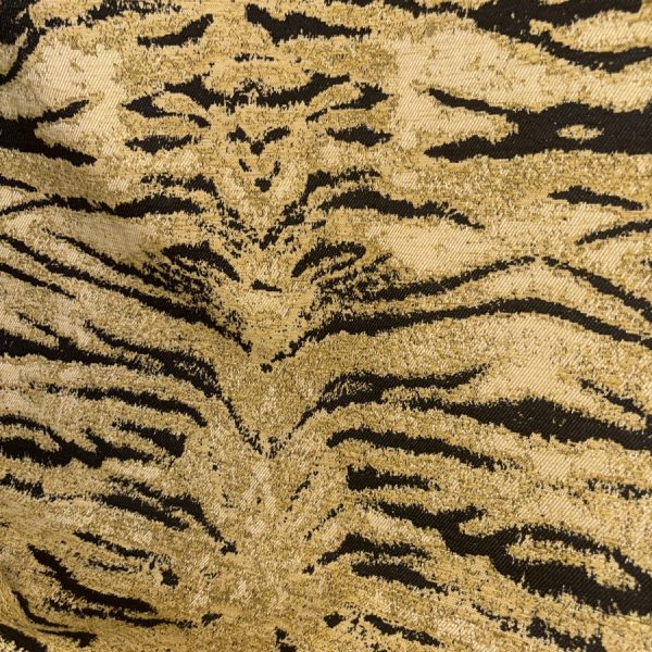 Tissu jacquard doux à motifs tigre jaune (1)