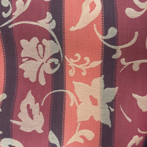 Tissu jacquard en coton à rayure corail imprimé baroque (1)