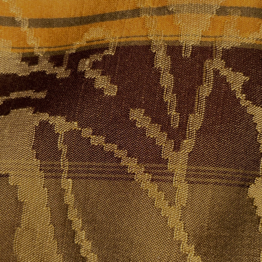 Tissu jacquard en coton baroque jaune et rayé (3) Tissu jacquard en coton baroque jaune et rayé (3)