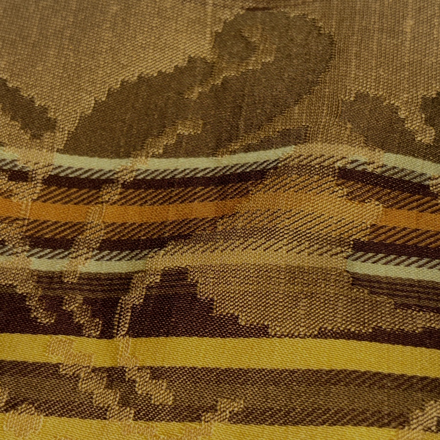 Tissu jacquard en coton baroque jaune et rayé (4) Tissu jacquard en coton baroque jaune et rayé (4)