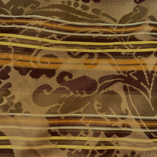 Tissu jacquard en coton baroque jaune et rayé (1)