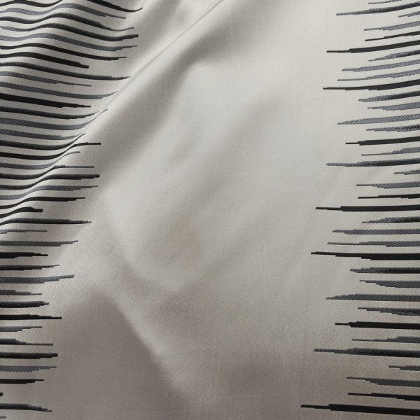 Tissu satin à rayure anthracite dégradée - Largeur 280 centimètres (1)