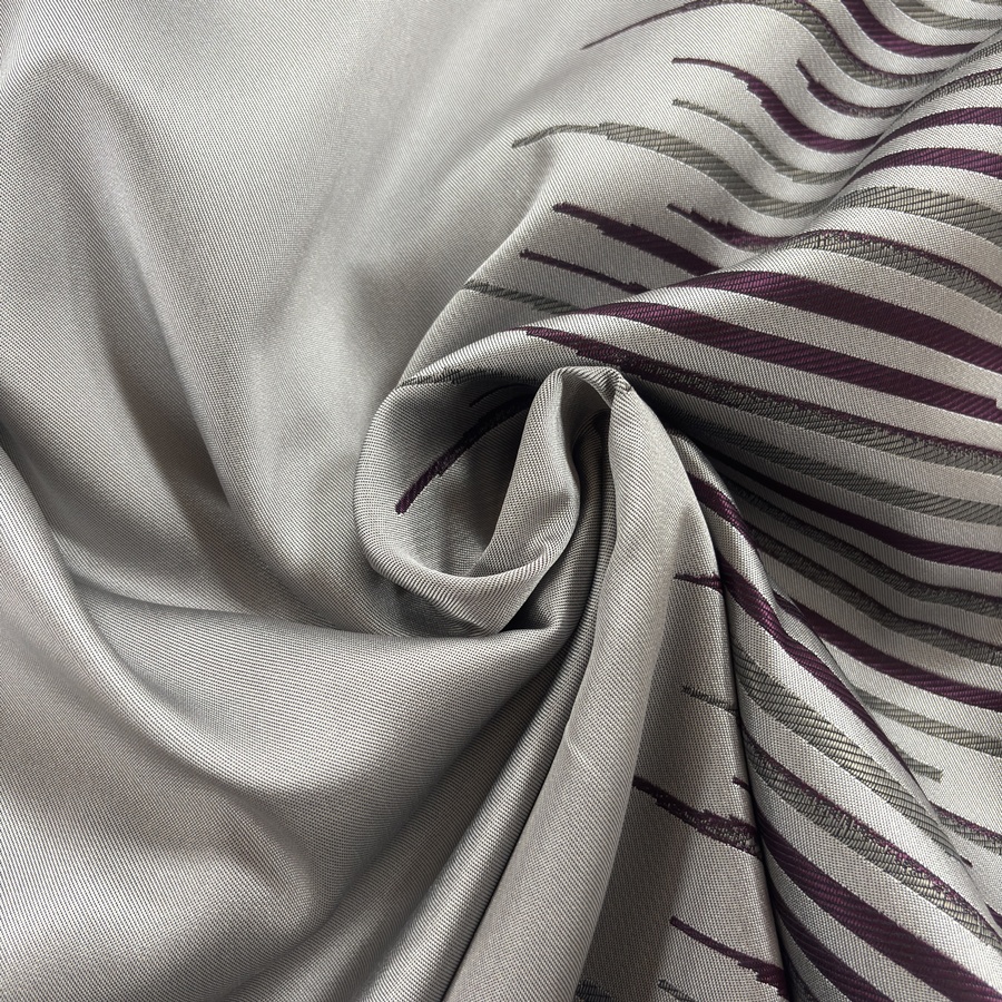 Tissu satin à rayure prune dégradée - Largeur 280 centimètres (2) Tissu satin à rayure prune dégradée - Largeur 280 centimètres (2)